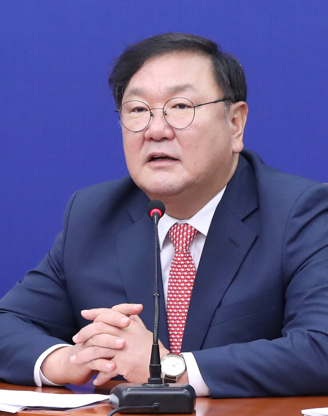 ▲더불어민주당 김태년 원내대표가 3일 오전 서울 여의도 국회에서 열린 최고위원회의에서 발언하고 있다. (연합뉴스)