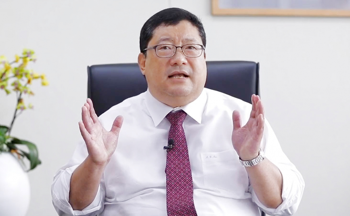 ▲임수빈 태광그룹 정도경영위원장이 '정도경영ON' 영상에서 인터뷰 하고 있다. (사진제공=태광그룹)