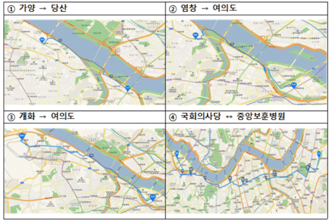 ▲운행률 90% 미만 시 전세버스 노선도. (출처=서울시)