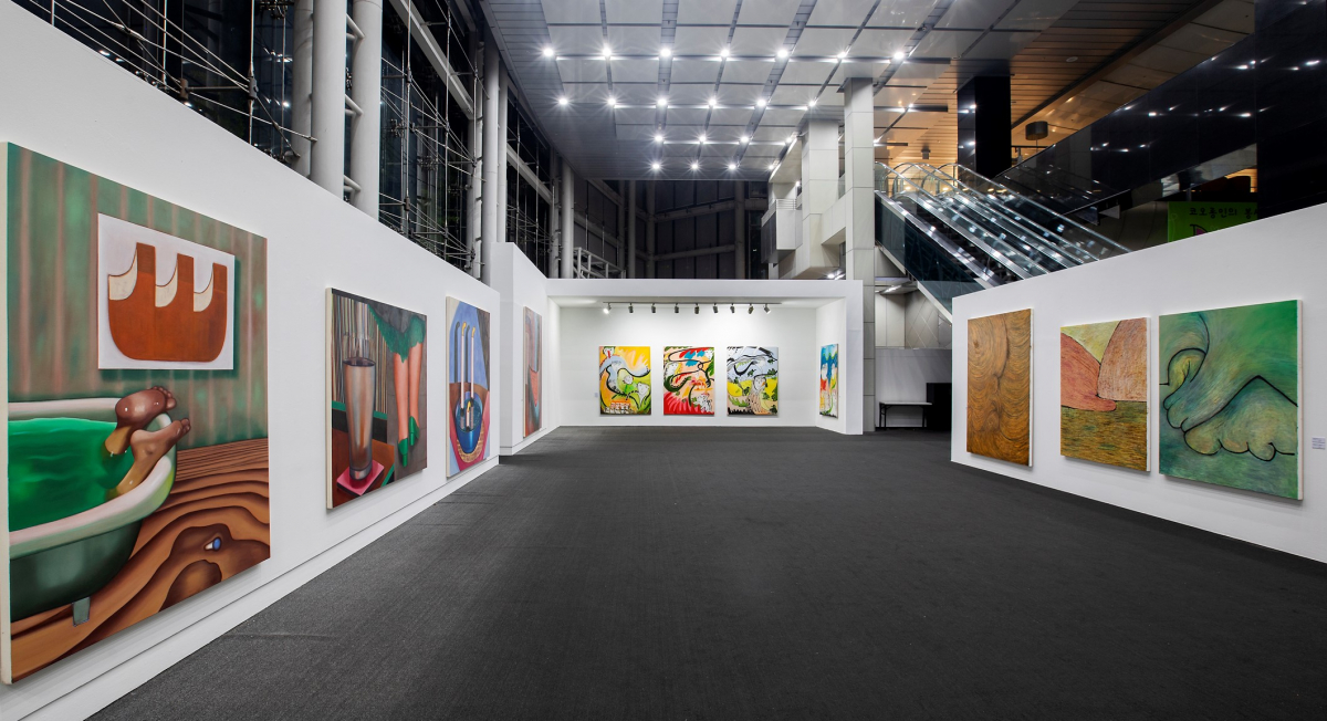 ▲경기도 과천 코오롱타워 스페이스K에서 진행하는 여름문화축제 '런던 나우 2020 (London Now 2020)’ 모습. (사진제공=코오롱)