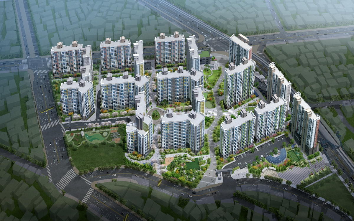 ▲'달성파크 푸르지오 힐스테이트' 조감도. (자료 제공=대우건설)