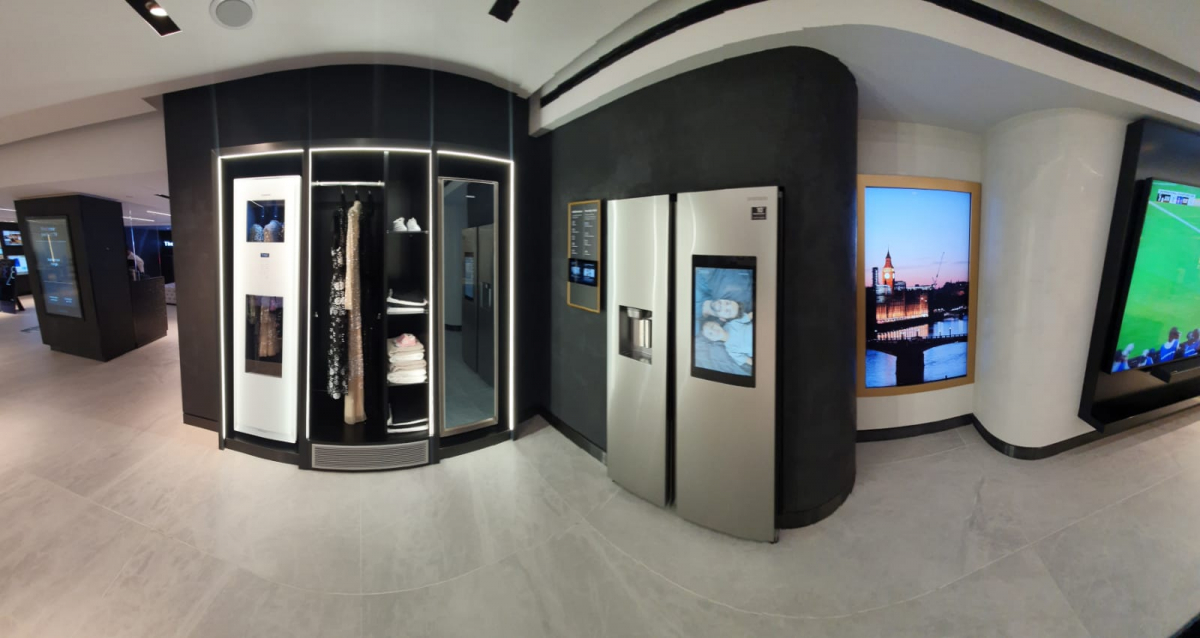 ▲영국 해롯백화점에 설치된 에어드레서 모습. 연합뉴스