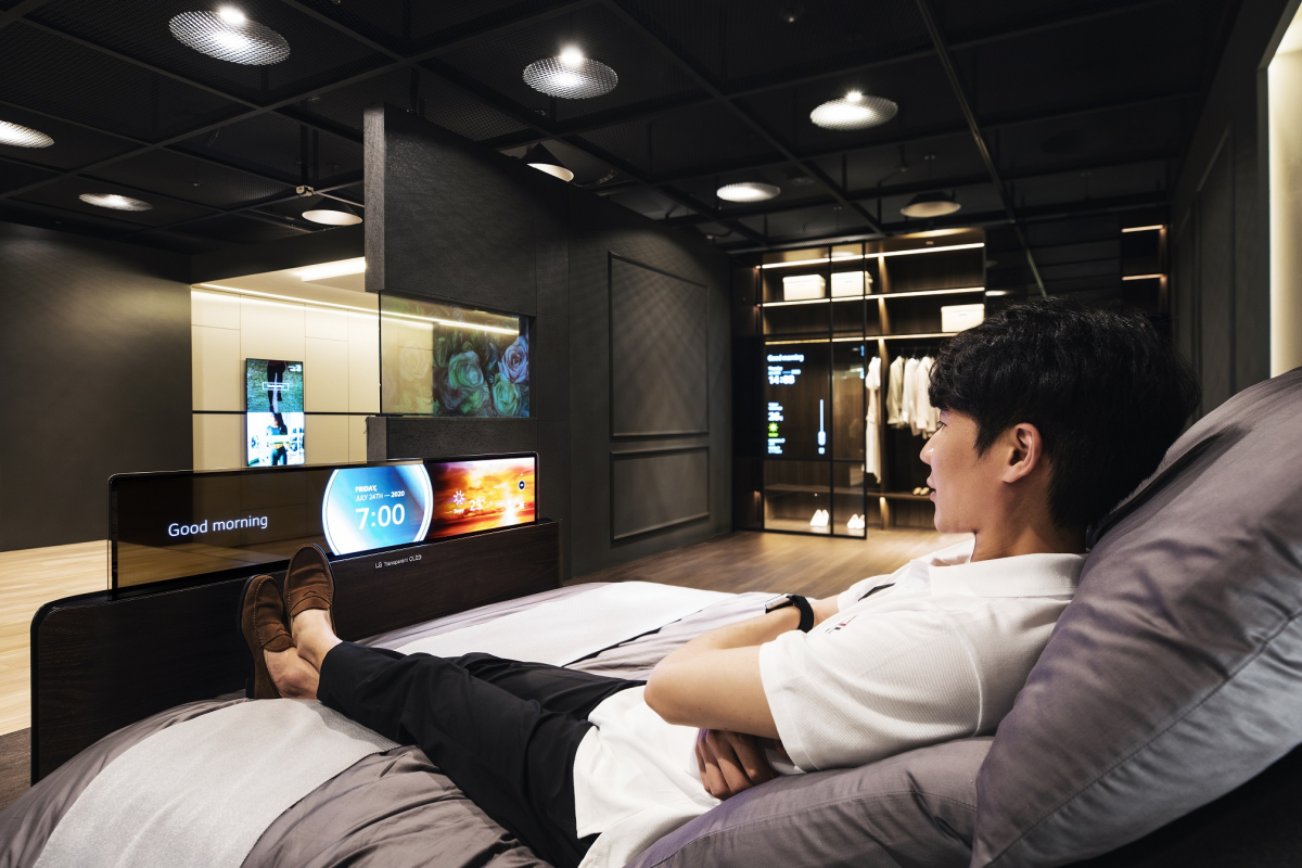 ▲마곡 LG사이언스파크에 마련된 OLED 쇼룸. (사진제공=LG디스플레이)