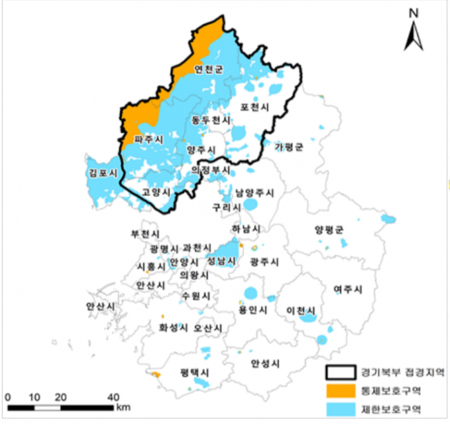 ▲경기도 접경지역 현황 (표=국토연구원)