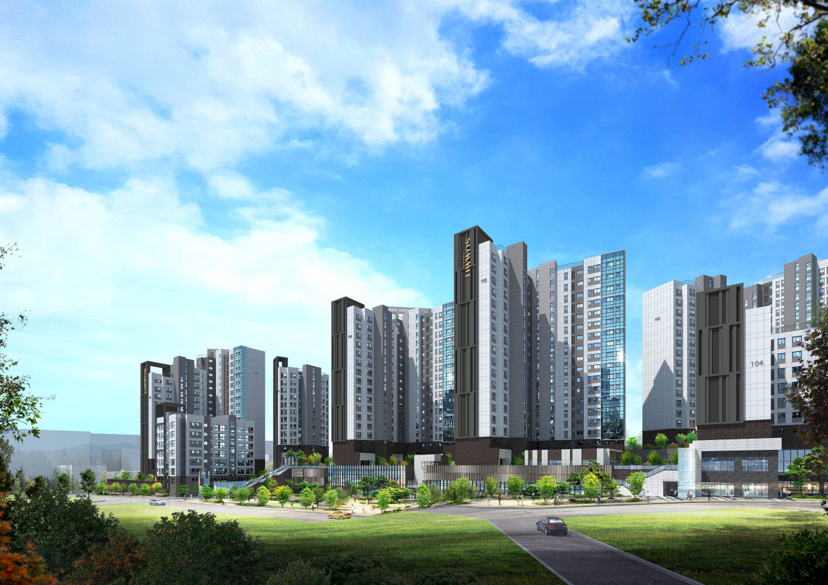 ▲'대치 푸르지오 써밋' 아파트 투시도. (자료 제공=대우건설)