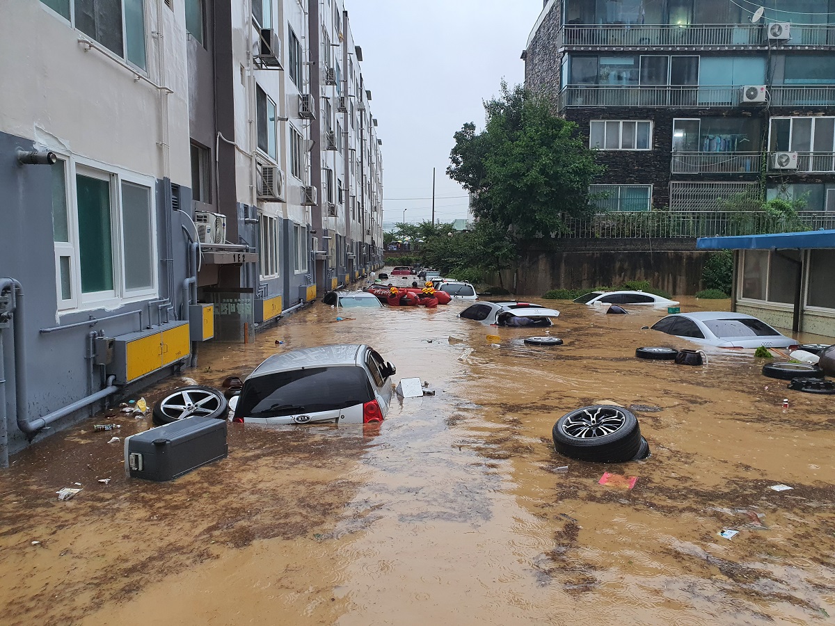 ▲30일 새벽 내린 집중호우로 인해 대전 일대에는 침수 피해가 잇따랐다. (연합뉴스)