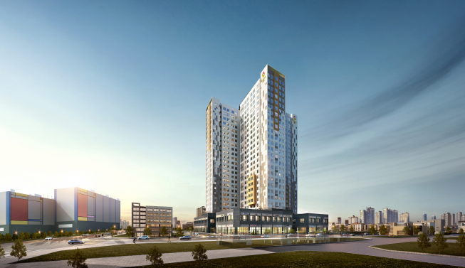 ▲'고덕 헤리움 시그니어' 투시도. (사진제공=피알페퍼)