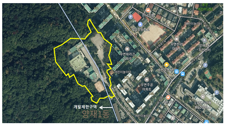 ▲서울 서초구 한국교육개발원 부지. (자료 제공=서초구청)