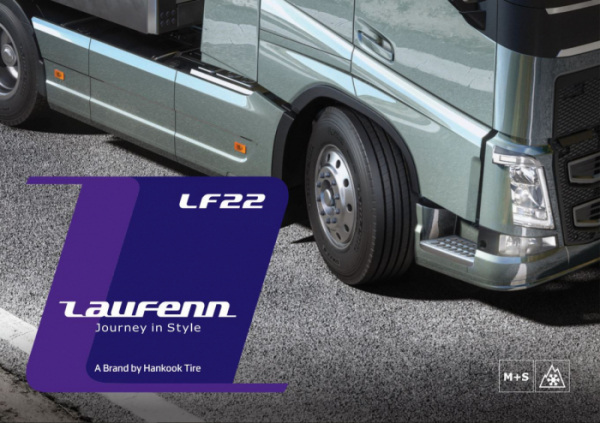▲한국타이어앤테크놀로지가 글로벌 전략 브랜드 ‘라운펜(Laufenn)’의 트럭ㆍ버스용 타이어를 국내에 출시했다.  (사진제공=한국타이어)