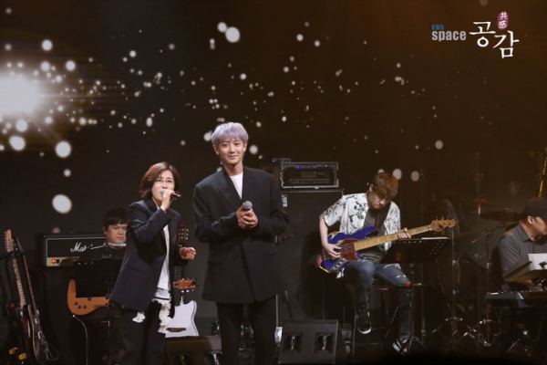 ▲'스페이스 공감' 이선희X엑소 찬열(사진제공=EBS1)