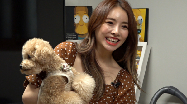 ▲‘세상에 나쁜 개는 없다’ 설하윤 반려견 푸딩이(사진제공=EBS1)