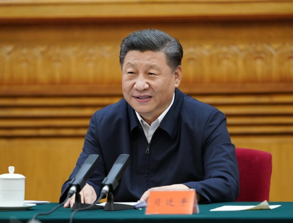 ▲시진핑 중국 국가주석이 21일(현지시간) 베이징에서 기업인들과 가진 심포지엄에서 발언하고 있다. (베이징/신화뉴시스)