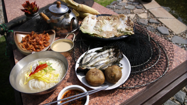 ▲'한국인의 밥상' 봉화 오전리 생달마을의 은어 밥상(사진제공=KBS 1TV)