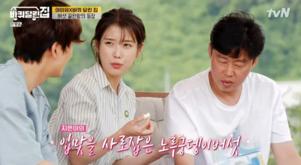 ▲'바퀴달린 집' 아이유(사진제공=tvN)