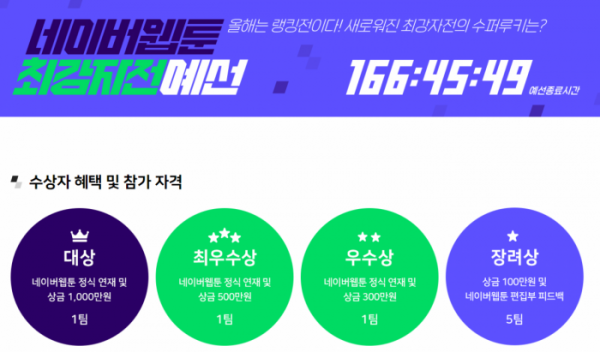 ▲네이버웹툰 최강자전