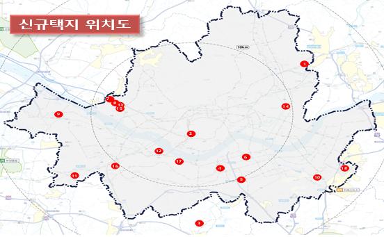 ▲정부가 '8.4 공급 대책'에서 밝힌 신규 공급 택지 위치도. (국토교통부)