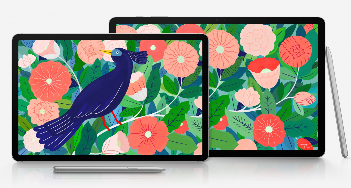 ▲갤럭시탭S7과 갤럭시탭S7+