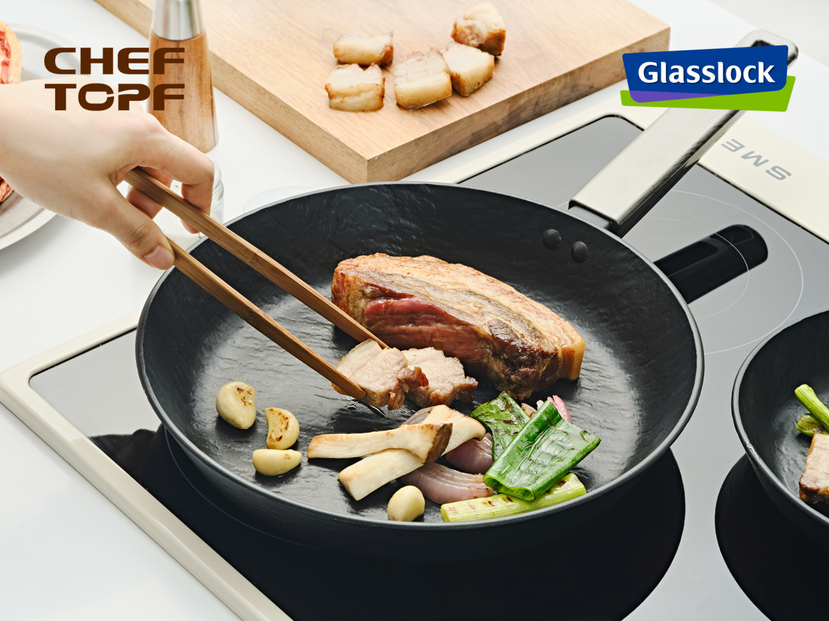▲‘글라스락 셰프토프 맥스톤 프라이팬’ (사진제공=삼광글라스)
