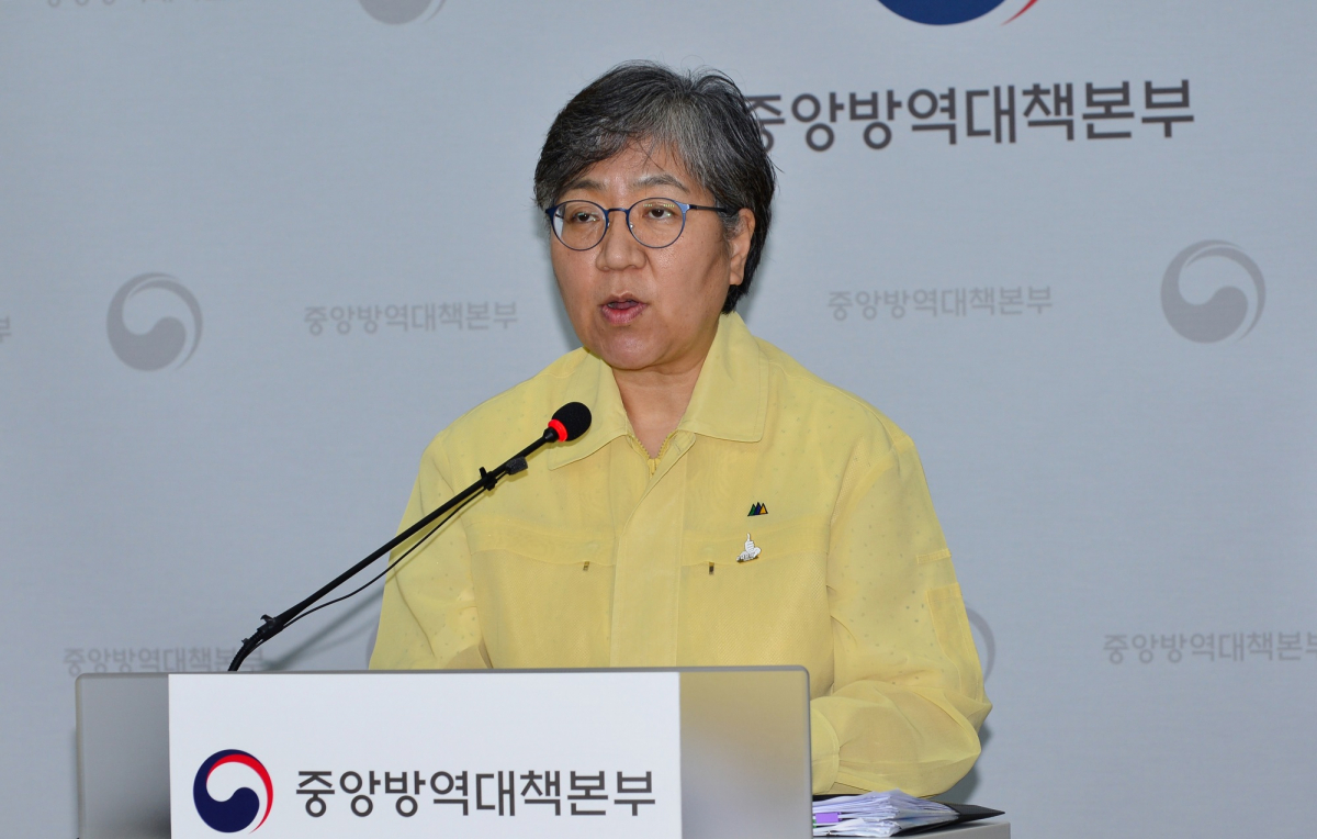 ▲정은경 중앙방역대책본부장(질병관리본부장)이 7일 충북 청주시 오송읍 질병관리본부에서 신종 코로나바이러스 감염증(코로나19) 발생 현황을 브리핑하고 있다. (사진제공=질병관리본부)