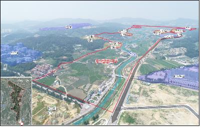 ▲아산 탕정2지구 전경(빨간 줄 안쪽) (사진제공=강훈식 의원실)