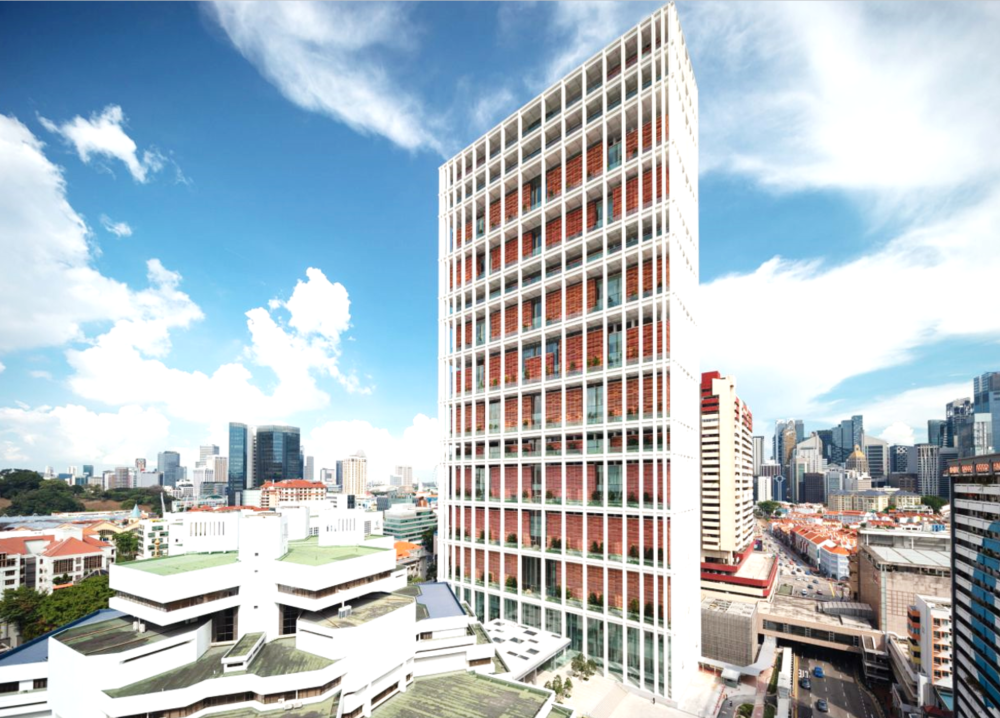 ▲삼성물산이 시공한 싱가포르 주법원 청사 전경. (사진제공=삼성물산)