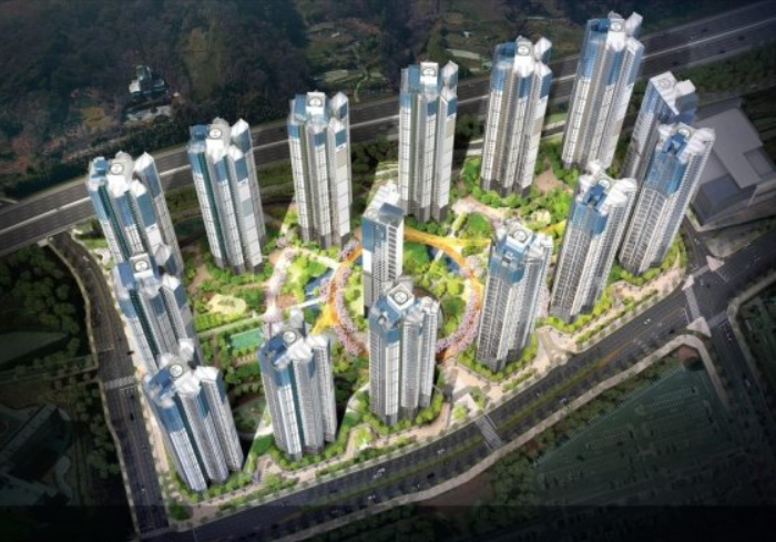 ▲김해 율하 공동주택 신축공사 조감도. (자료 제공=코오롱글로벌)