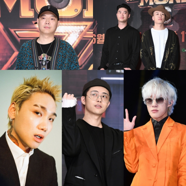 ▲쇼미더머니9 프로듀서(사진=비즈엔터DB, 저스디스 인스타그램)