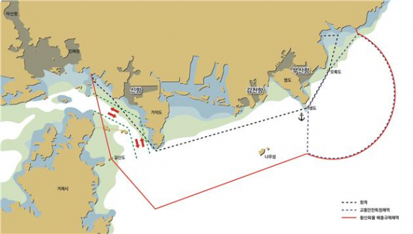 ▲부산항 황산화물 배출규제해역 (출처=해양수산부)