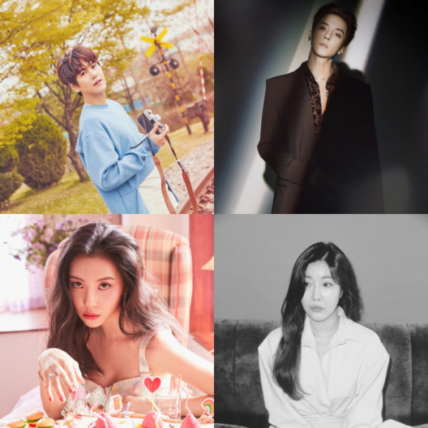 ▲‘싱어게인’ 규현 송민호 선미 이해리(사진제공=JTBC)