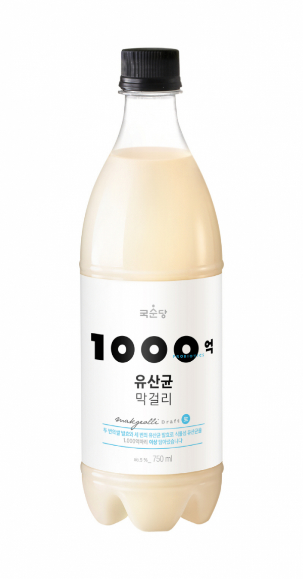 ▲1000억유산균막걸리(사진제공=국순당)