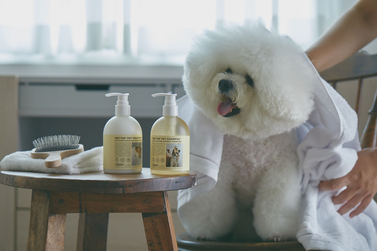 ▲11일까지 와디즈에서 크라우드 펀딩 모금하는 분코의 '비건 펫 샴푸&트리트먼트'다.  (사진제공=분코)