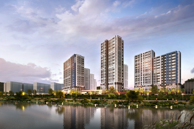 ▲한화건설이 전남 순천 서면 일대에 짓는 ‘포레나 순천’ 아파트 투시도.