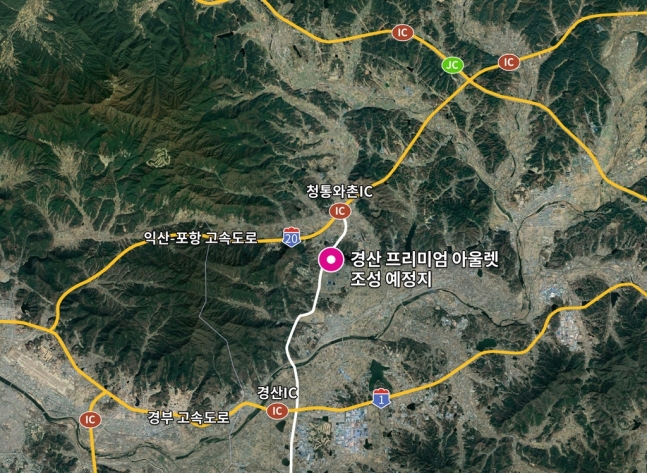 ▲신세계 경산 아울렛 조성 예정지 (신세계사이먼)