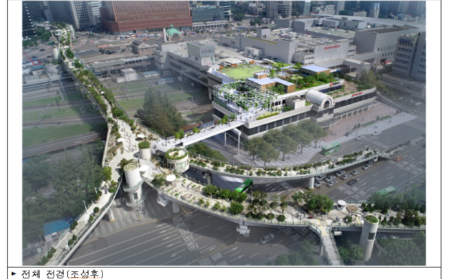 ▲서울로7017-옛 서울역사 공중보행길 조성 예상도. (사진=서울시)