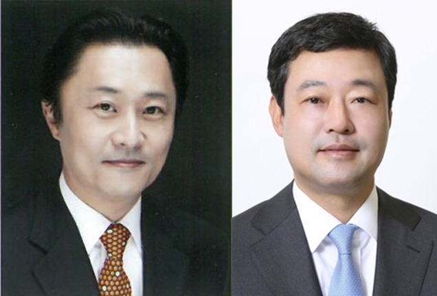 ▲지영조(왼쪽) 현대차 전략기술본부장 사장과 지동섭 SK이노베이션 배터리사업 대표. (사진제공=현대기아차)