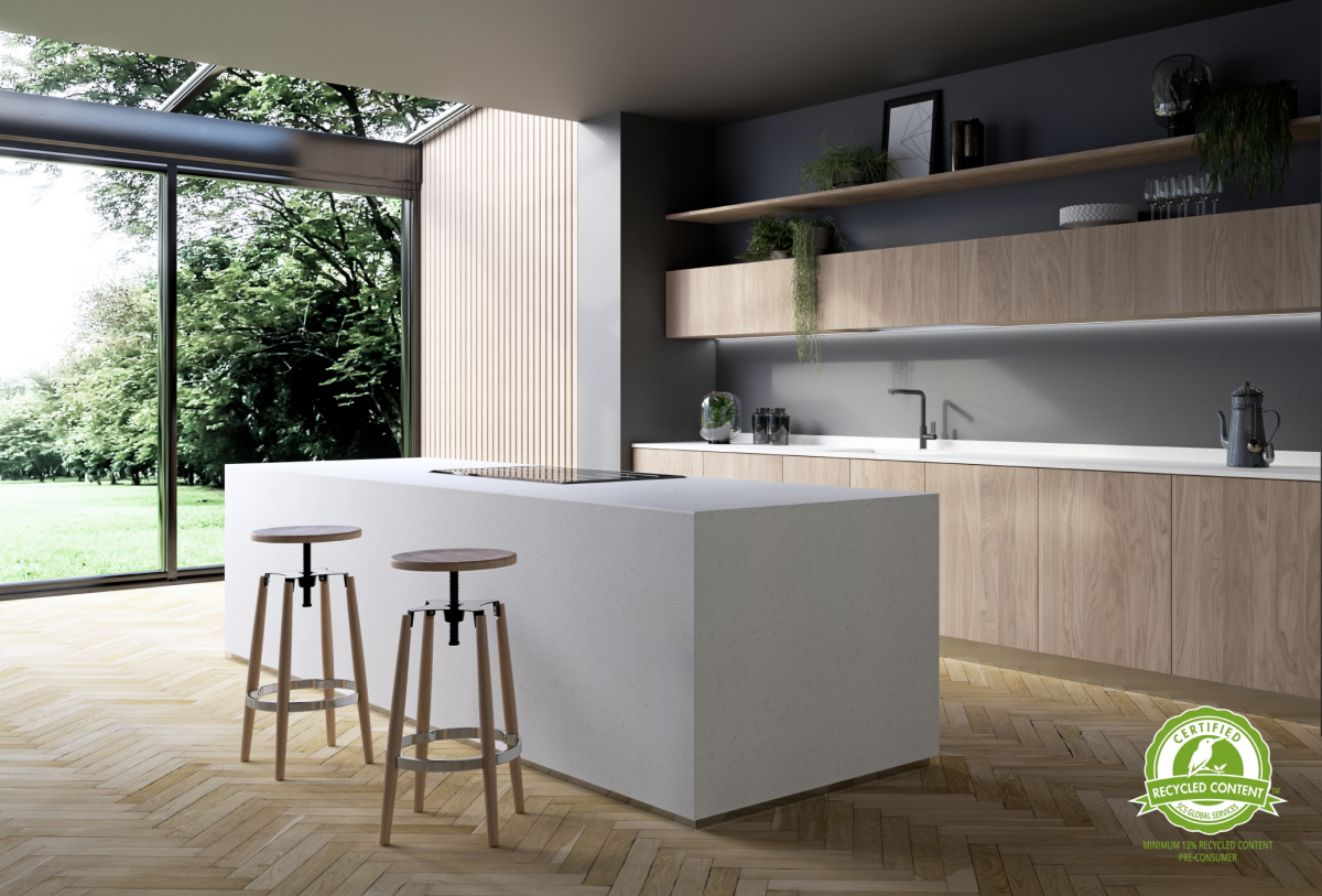 ▲LG하우시스의 인조대리석 '하이막스' 제품을 적용한 주방 모습 (사진제공=LG하우시스)