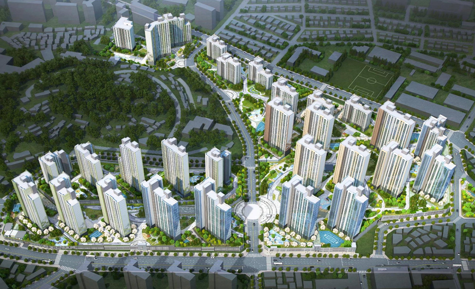 ▲부산 남구 대연8구역 재개발사업 조감도. (자료 제공=롯데건설)