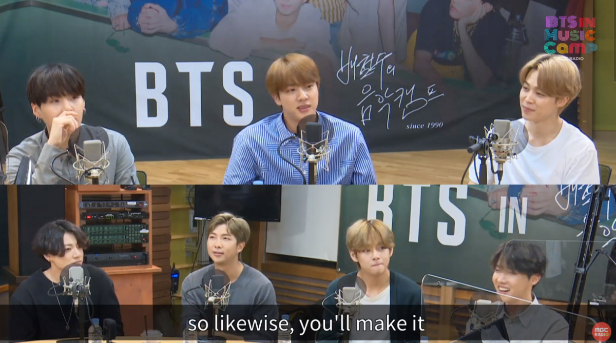 ▲‘배철수의 음악캠프’ 방탄소년단(BTS) (출처=MBC FM4U ‘배철수의 음악캠프’ 보이는 라디오)