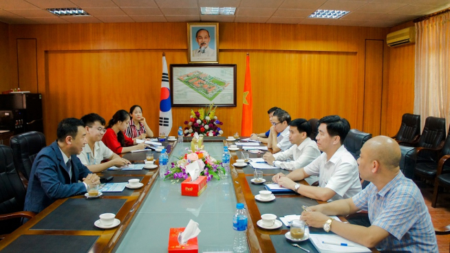 ▲비상교육-베트남 한베 산업기술대 회의 현장 (비상교육 제공)