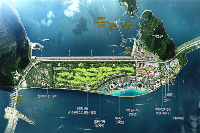 ▲새만금 신시야미 관광레저용지 주요시설 배치도. (새만금개발청)