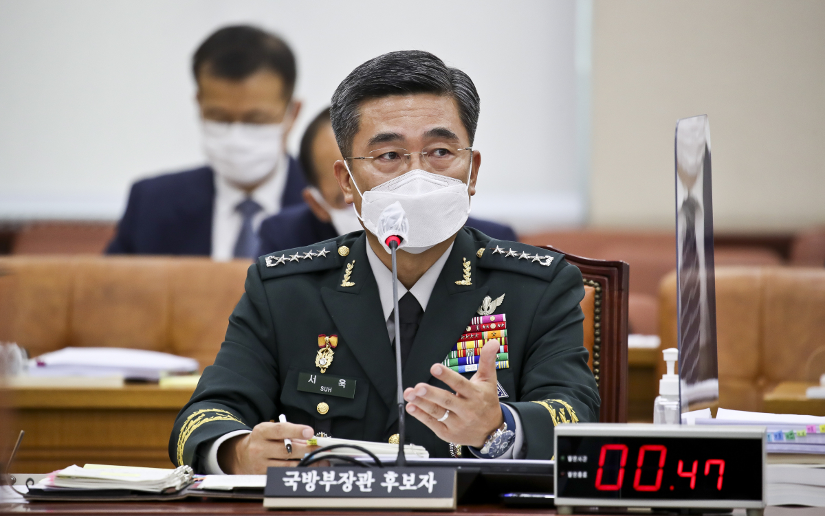 ▲서욱 국방부 장관 후보자가 16일 국회에서 열린 인사청문회에 출석, 의원들 질의에 답변하고 있다. (연합뉴스)