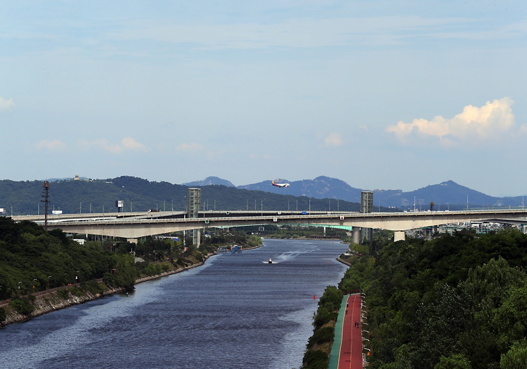 ▲인천시 계양구 경인 아라뱃길. (뉴시스)