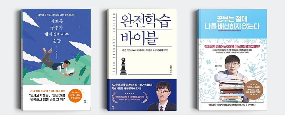 ▲공부멘토링 도서들이 인기다. (사진제공=인터파크)