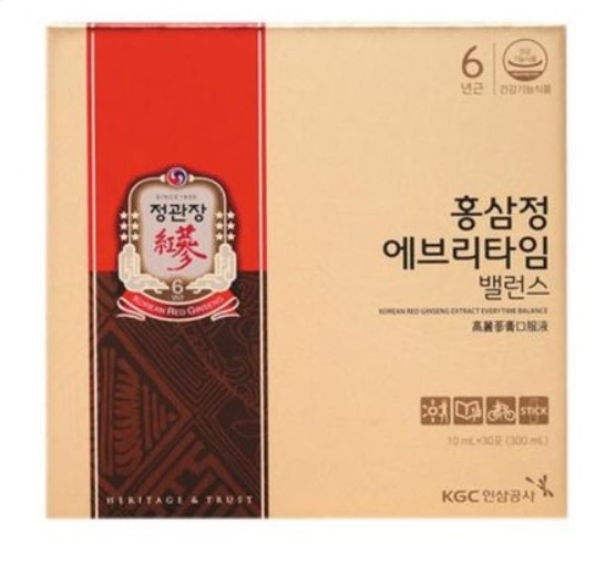 ▲홍삼정 에브리타임 밸런스 (10ml30포) (출처=이베이코리아)