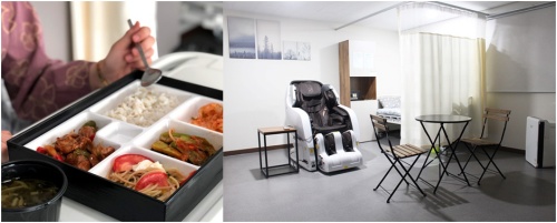 ▲사진설명=춘의생한의원이 연구개발한 식단과 입원실 환경, 춘의생한의원 제공