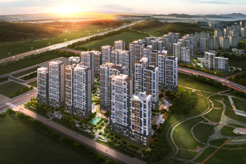 ▲SK건설 ‘인천 ‘운서 2차 SK뷰 스카이시티’ 아파트 조감도.(자료 제공=SK건설)
