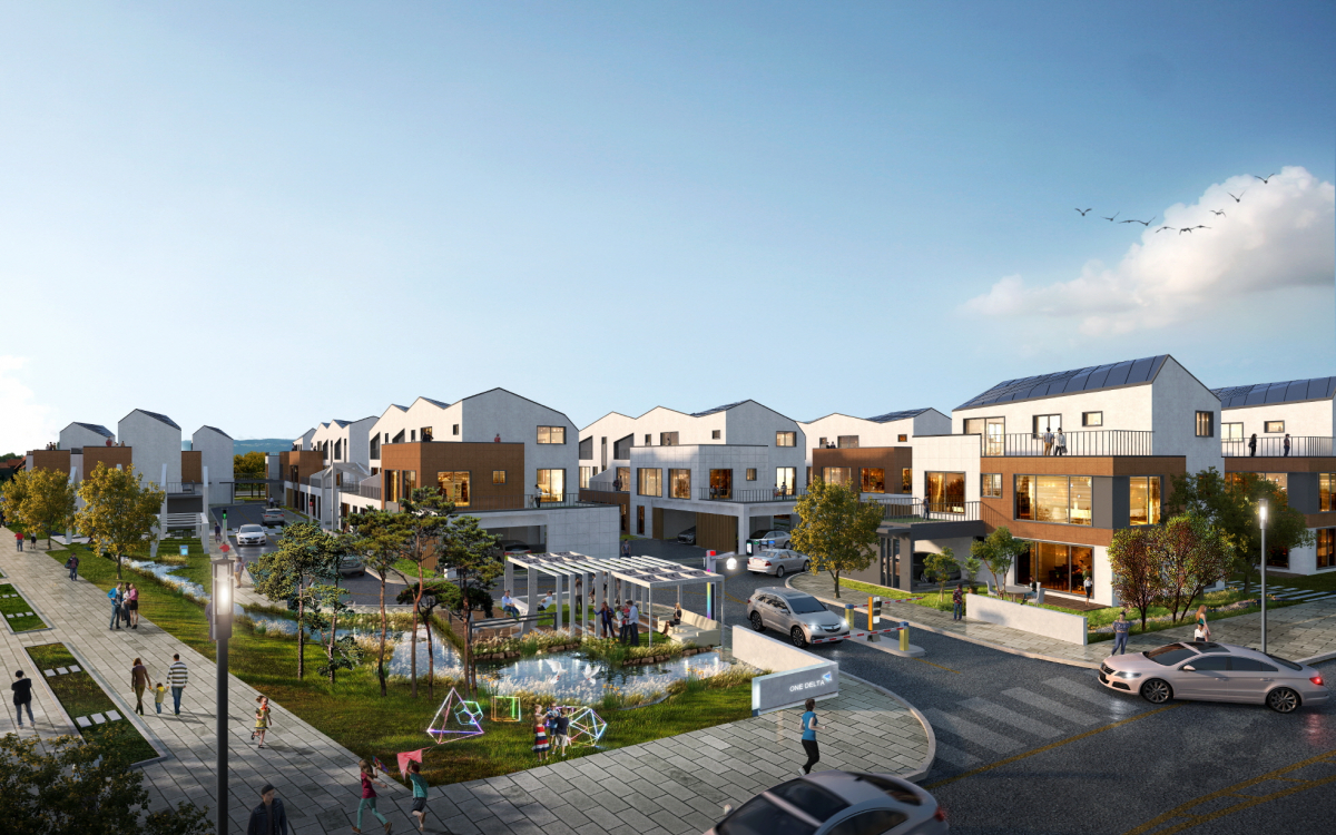 ▲삼성물산이 수주한 부산 에코델타센터 스마트빌리지 조감도. (사진제공=삼성물산)