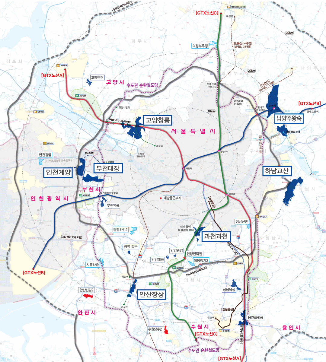▲3기 신도시 및 수도권 주요 택지 위치도. (출처=국토교통부)