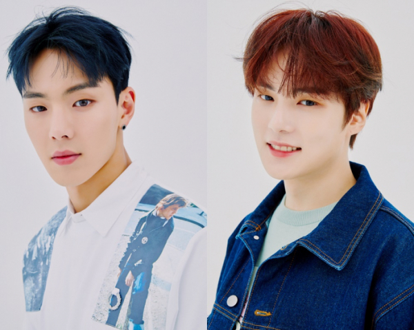 ▲몬스타엑스 셔누X민혁(사진제공=스타쉽 엔터테인먼트)