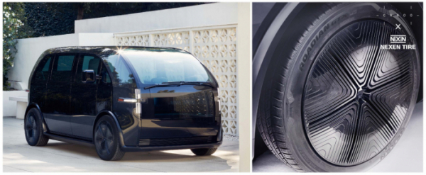 ▲넥센타이어가 미국의 전기차 스타트업 ‘카누’(Canoo)에 신차용 타이어(OE)를 공급한다.  (사진제공=넥센타이어)